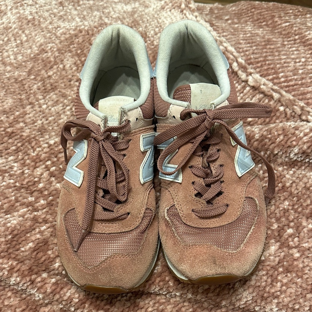 New Balance Women's Sneakers - Brown and White - Picture 2 of 3